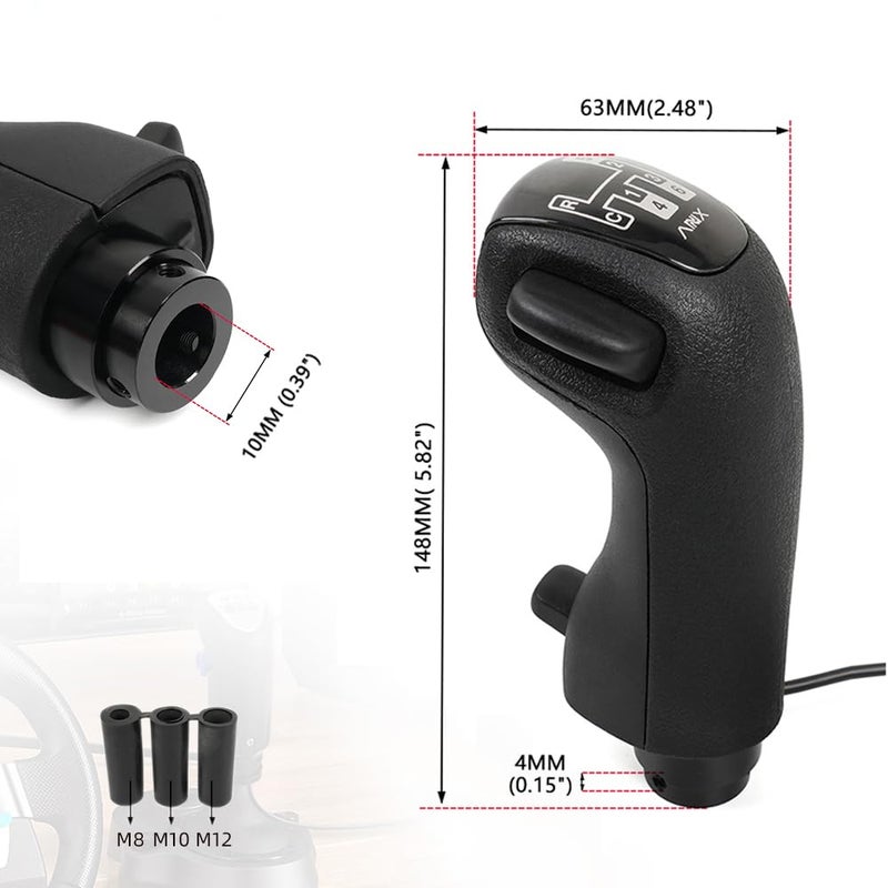 RASTP USB American Truck Simulator Shifter, Gearshift Knob for ATS & ETS2 Games Compatible with Logitech G27 G29 G920 Thrustmaster TH8A Fanatec SQ, PC Sim Racing Shifter (Style 2) - Image 4